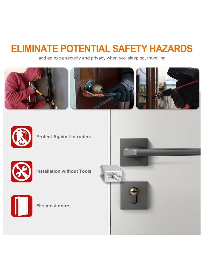 Portable Door Locks, Hotel Locks for Doors Traveling Home Security Doors, Lockers, Security Devices Hotel Rooms for Travelers Secure Privacy School Apartment Dormitory College - Image 3