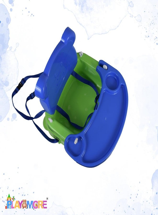 بلاي مور مقعد أرجوحة متعدد الأغراض للأطفال من بلايمور 6 في 1 - أرجوحة قابلة للتحويل، كرسي طعام، كرسي مرتفع، مقعد سيارة وأكثر - حزام أمان، صينية قابلة للإزالة - للأطفال الرضع والأطفال الصغار (أزرق وأخضر) - Image 5