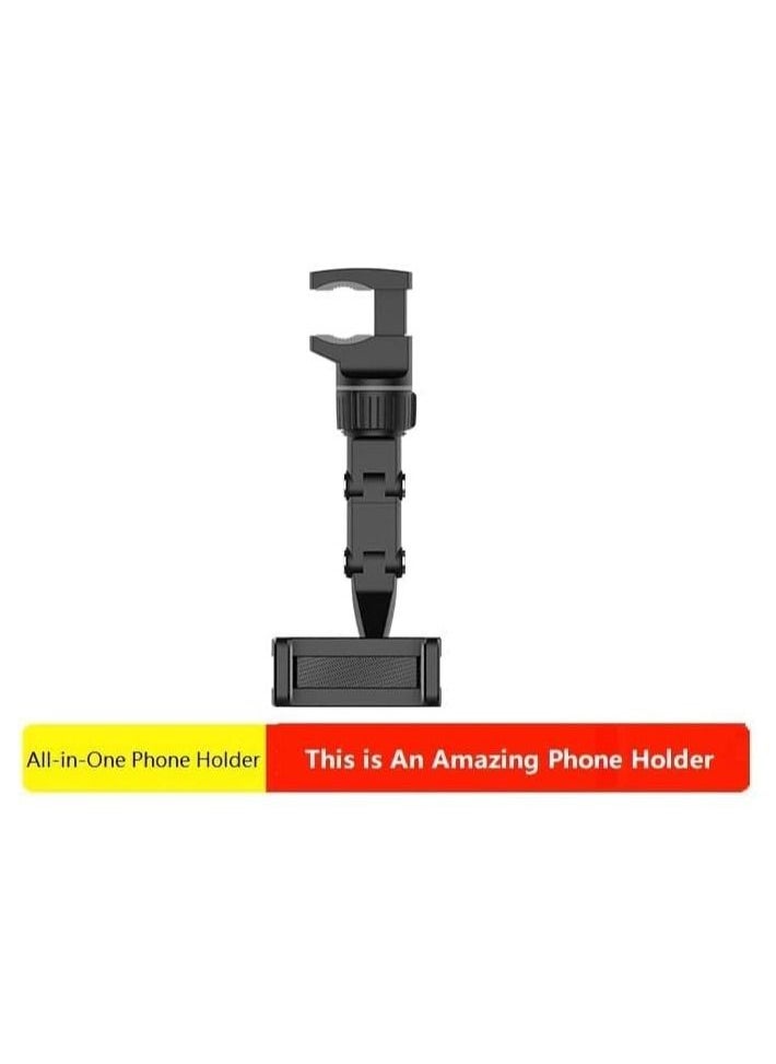 Raxoom Car Phone Holder Multifunctional 360 Degree Rotatable Auto Rearview Mirror Mount Seat Hanging Clip Bracket - Image 4