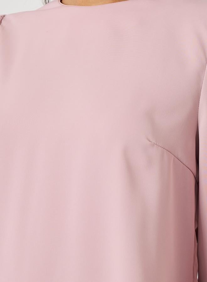 Styli Styli Plain Volume Sleeves Top and Pleated Skirt Co-Ords - Image 4