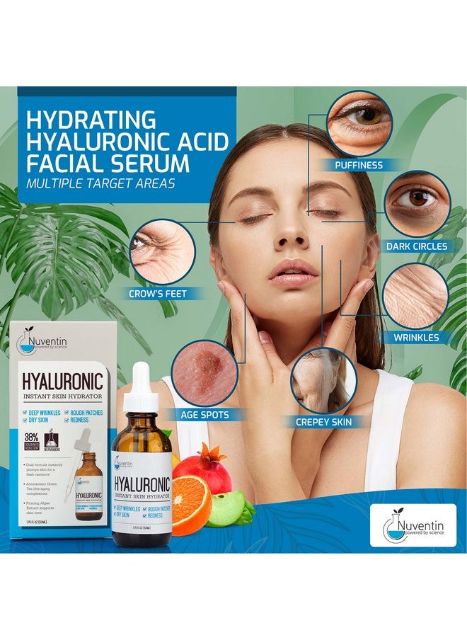 nuventin Nuventin Hyaluronic Acid Serum Anti Aging Skin Care Facial Booster For Face - Hydro-Boost Moisturizer Booster W/Vitamin C & Vitamin E For Wrinkles, Fine Lines, Dark Spots, & Dry Skin, 1.75 Fl Oz  - Image 4