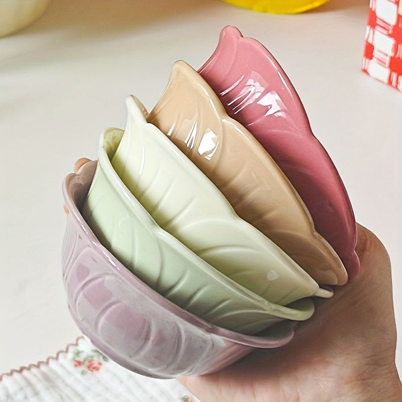 5 Pcs Ceramic Sauce Dish Set Colorful Floral Border Saucer For Snack Sauce Sushi Dessert Ketchup Home Kitchen Restaurant Decoration - Image 5