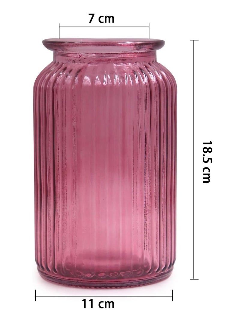 مزهرية زجاجية أنيقة من FFD مزهرية زجاجية بتصميم فريد من نوعه وعاء زهور ديكور لطيف وواضح مزهرية زجاجية لتزيين المنزل وغرفة المعيشة - Image 2