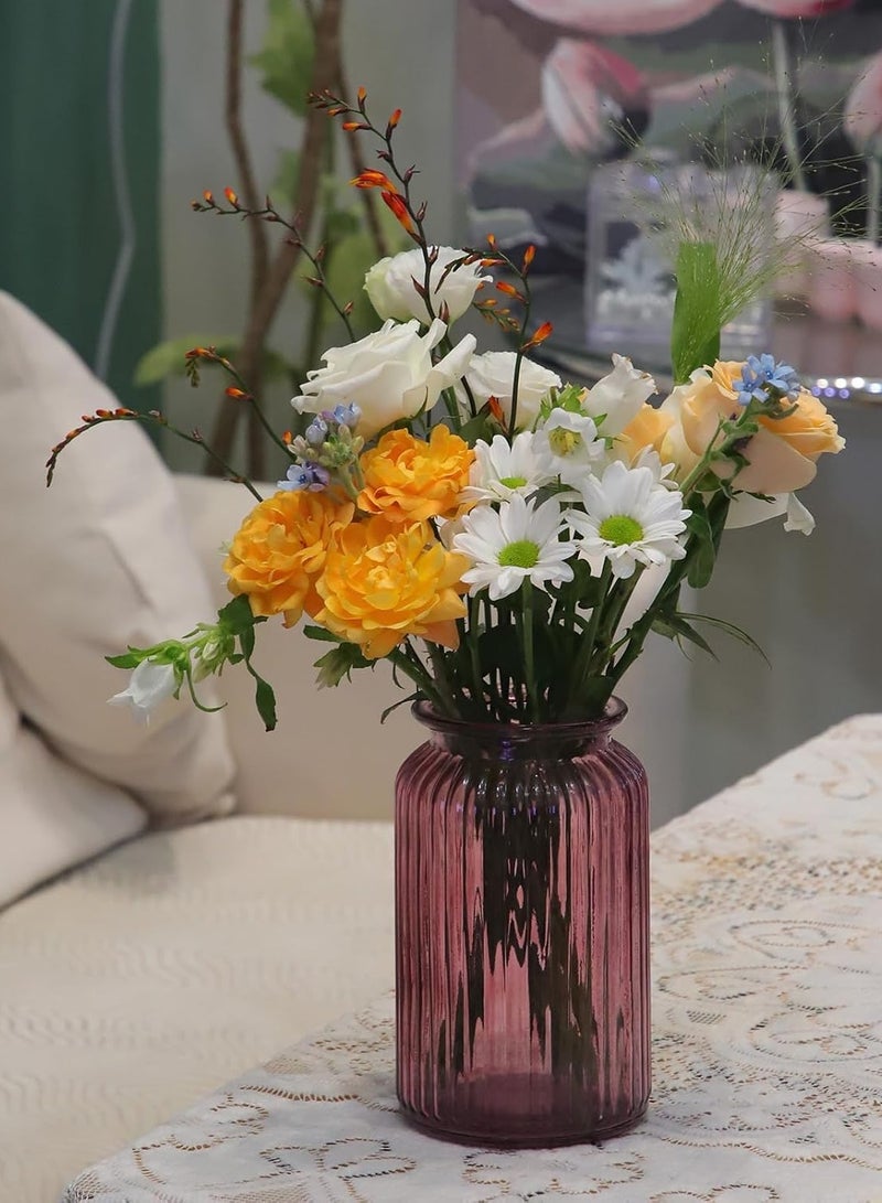 مزهرية زجاجية أنيقة من FFD مزهرية زجاجية بتصميم فريد من نوعه وعاء زهور ديكور لطيف وواضح مزهرية زجاجية لتزيين المنزل وغرفة المعيشة - Image 3
