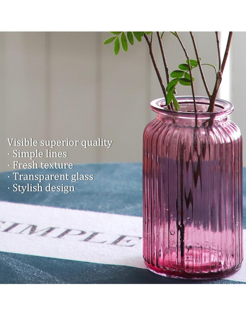 مزهرية زجاجية أنيقة من FFD مزهرية زجاجية بتصميم فريد من نوعه وعاء زهور ديكور لطيف وواضح مزهرية زجاجية لتزيين المنزل وغرفة المعيشة - Image 4