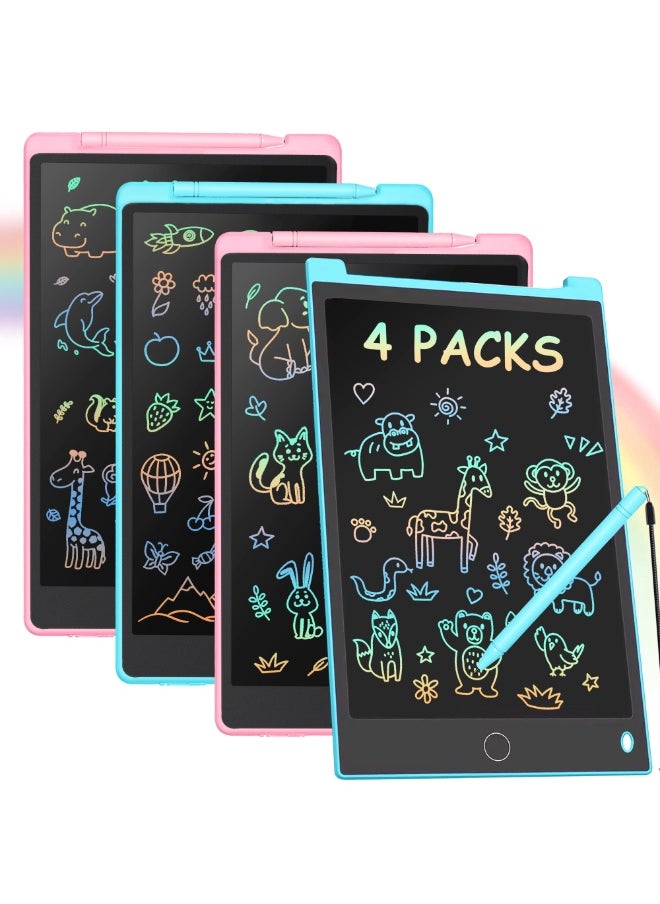 LAMIJOY 4 Pcs 12 Inch LCD Writing Tablet Set for Kids - Preschool Drawing Tablet Toys & Toddler Travel Essential Toys, Electronic Drawing Pad and Doodle Board as Educational Birthday Gifts for Girls and Boys  - Image 1