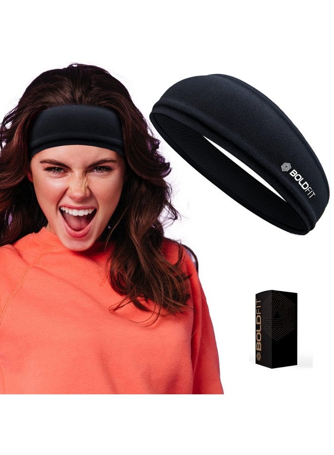 BOLDFIT Boldfit Head Band for Man Sports Head Bandana for Men & Women Gym Hair Band for Men Workout, Running - Breathable, Non-Slip & Quick Drying Head Bands for Long Hair (Pack of 1 - Black) - Image 1