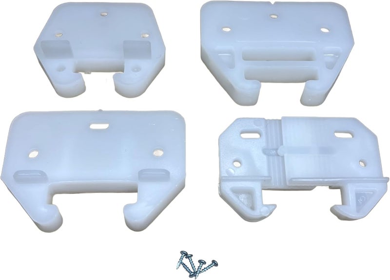 EHC Drawer Guides/Back Plates Plastic (Choose Your Size) New/Replacement Kitchen/Dresser/Furniture Drawer Guides/Track Guide/Includes All Hardware/ 4 per Pack by E.H.C. (1-1/8" x 1/4") - Image 1