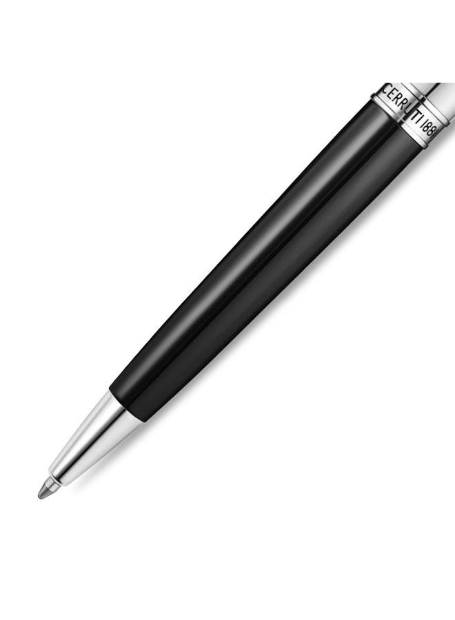 CERRUTI 1881 Black Silver Ballpoint Pen Elegant Design - Image 3
