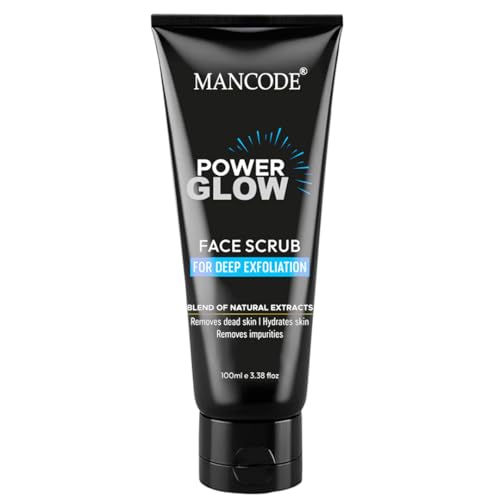 MAN CODE Mancode Power Glow Face Wash & Power Glow Scrub Combo for Men, Deep Cleanse & Exfoliate, Boosts Radiance & Reduces Blackheads, 100ml Each| Pack of 2 - Image 3