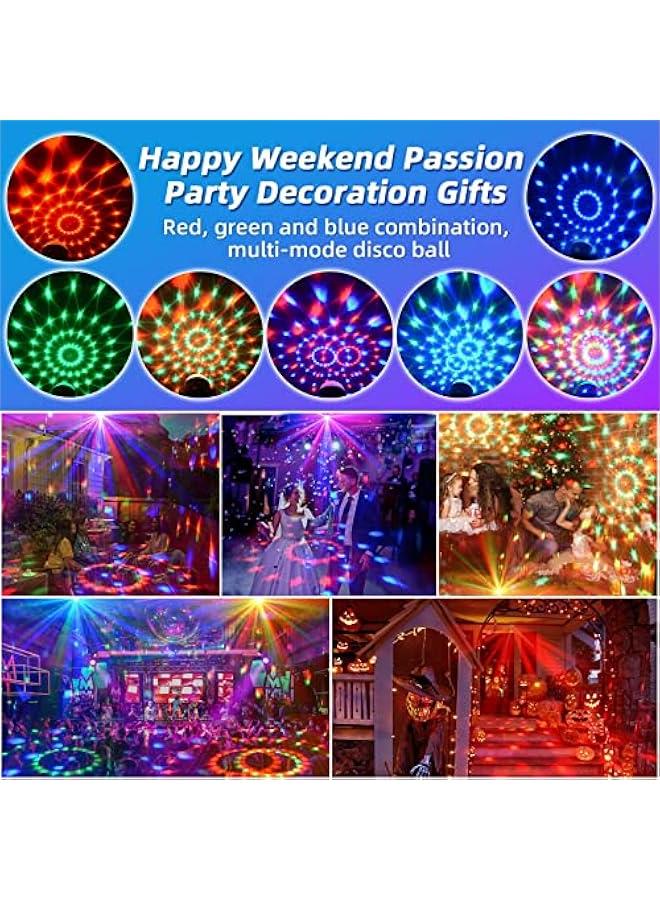 Disco Ball Light, Party Decorations Lights, USB LED Mini Sound Activated DJ Dance Stage Light Colourful RGB Strobe Lamp for Home Room Dance Karaoke Xmas Happy Birthday Wedding Club Show - Image 3