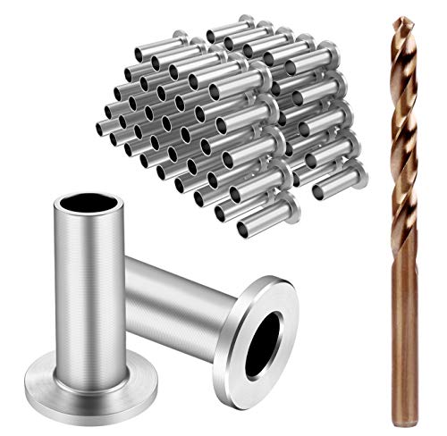 BLIKA 65 Pack Stainless Steel Protector Sleeves for 1/8" 5/32" or 3/16" Deck Cable Railing, for Wood/Composite Posts, T316 Marine Grade, Cable Railing Protector Sleeves - Image 1