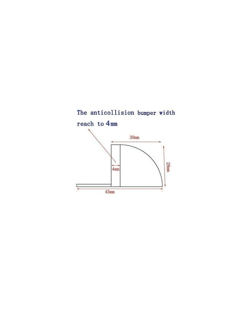 روبستلاين سدادة باب سوداء غير لامعة من Robustline | سدادة باب من الفولاذ المقاوم للصدأ بتصميم نصف قمر وأرضية بيضاوية ومصد مطاطي (قطعة واحدة)  - Image 2