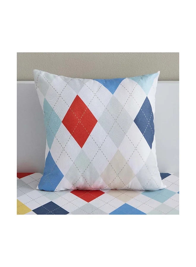 Home Box Nora Plaid Reversible Filled Cushion 40 x 40 cm