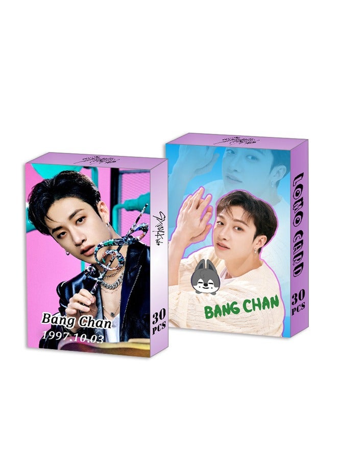 NIBEMINENT 30-Piece Stray Kids Bang Chan Personal Cards - Image 1