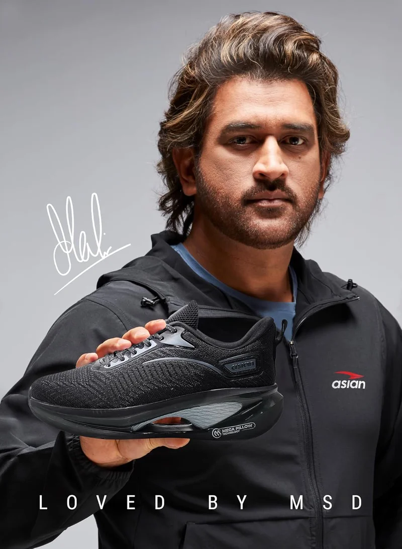 Asian ASIAN Black Running Shoes for Men