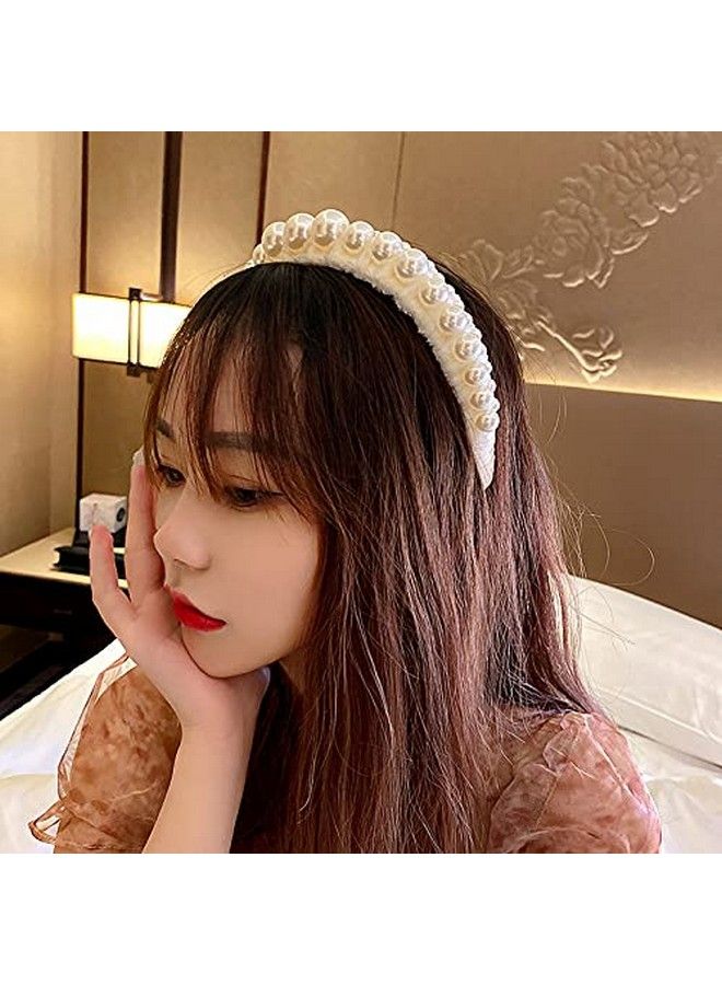 Wiwpar Headbands For Women Pearl Head Bands Hair Accessories No Slip Fashion Cute Headband For Women Black - Image 4