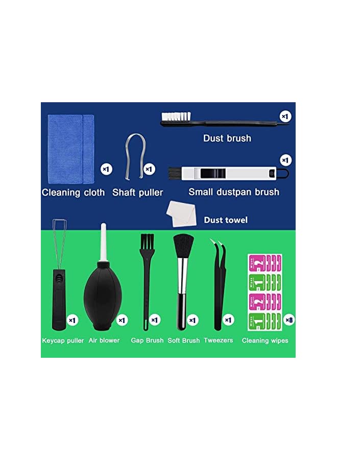 Goodern 11-in-1 Keyboard Cleaning Kit Electronics Cleaner Kit Multi Soft Anti-Static Cleaning Brush Phone Cleaning Kit Desk Cleaner Set for Earbuds/Phone/Laptop/Camera/Watch/TV/Car Player - Image 3