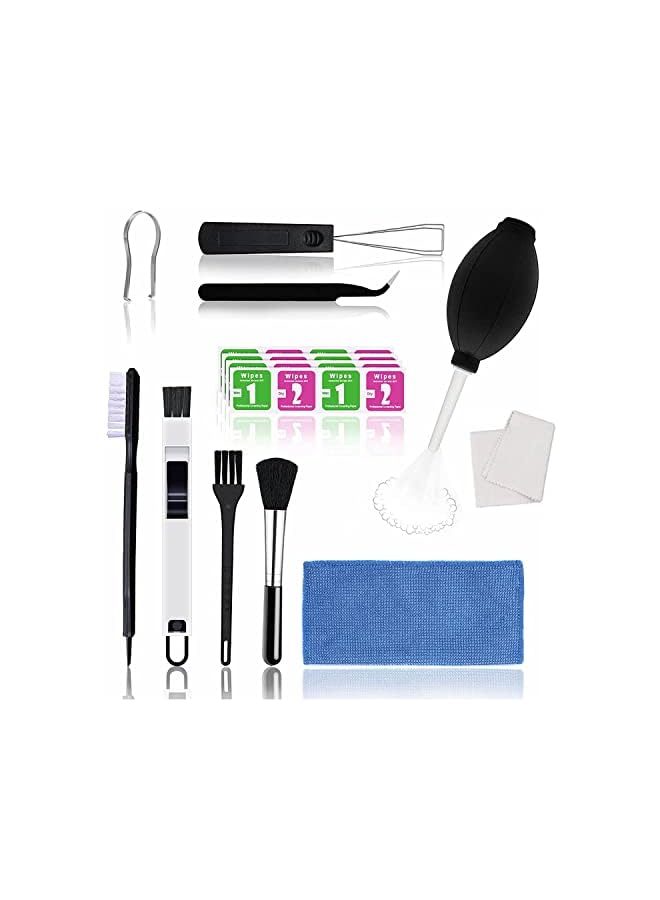 Goodern 11-in-1 Keyboard Cleaning Kit Electronics Cleaner Kit Multi Soft Anti-Static Cleaning Brush Phone Cleaning Kit Desk Cleaner Set for Earbuds/Phone/Laptop/Camera/Watch/TV/Car Player - Image 2