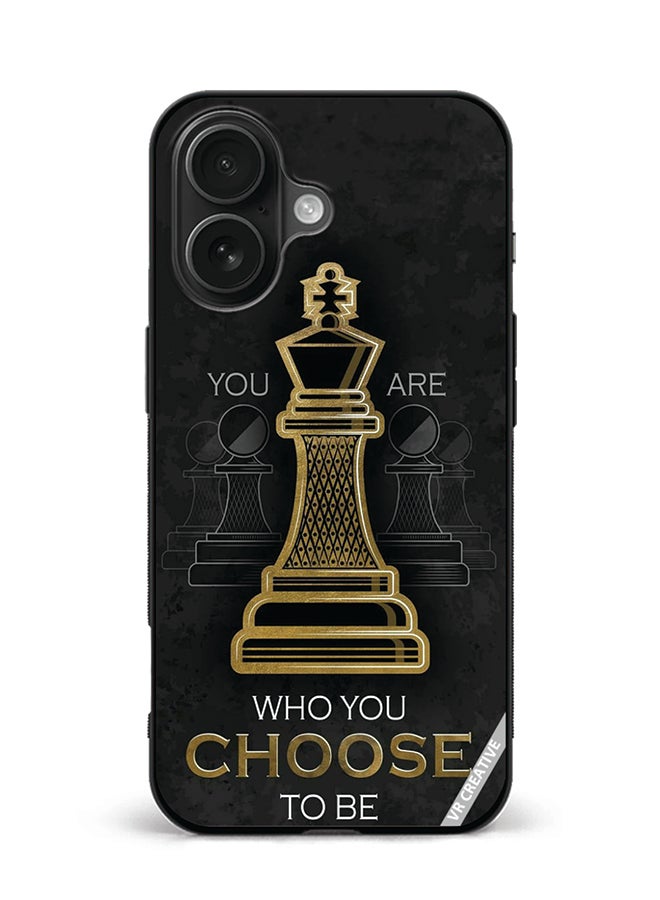 VR CREATIVE Protective Case Cover For Apple iPhone 16 Plus You Are Who You Choose To Be Design Multicolour