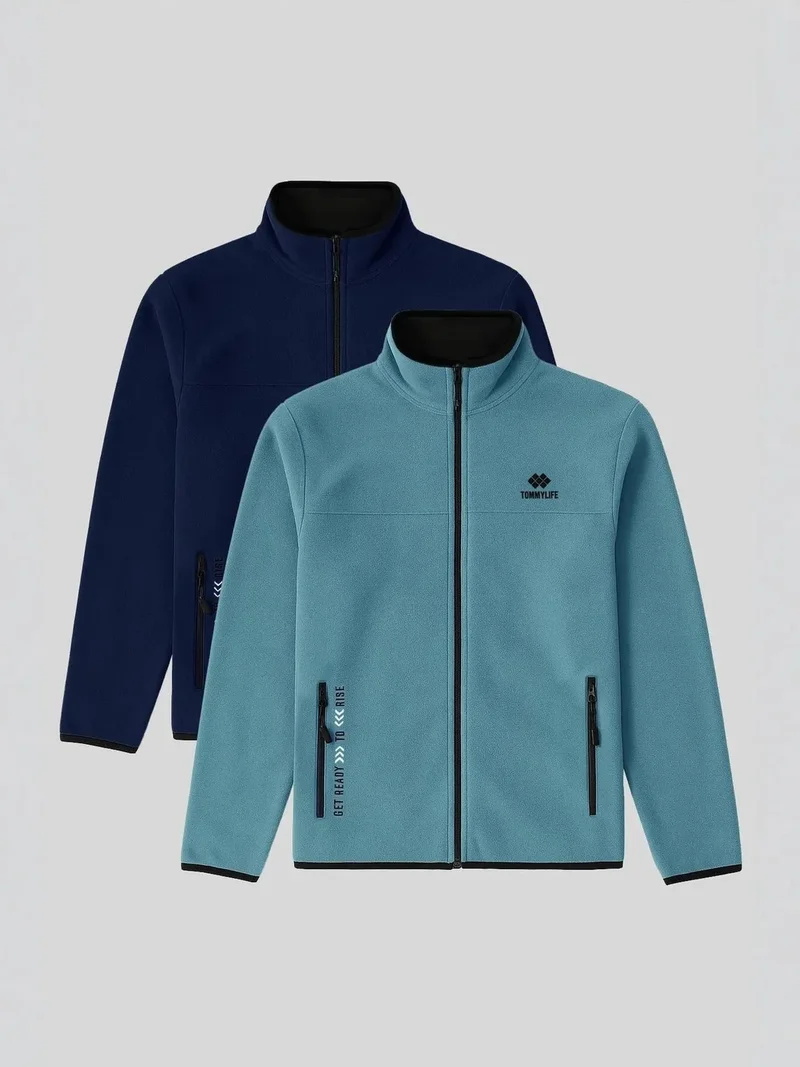 تومي لايف TOMMY Men's Plush Zip-Front Sweatshirt