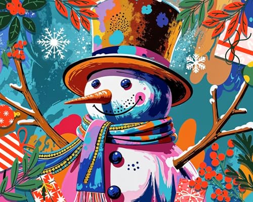 Springbok Festive Frosty 1000 Piece Jigsaw Puzzle for Adults Colorful Christmas Snowman Unique Cut Pieces Made in USA - Image 1