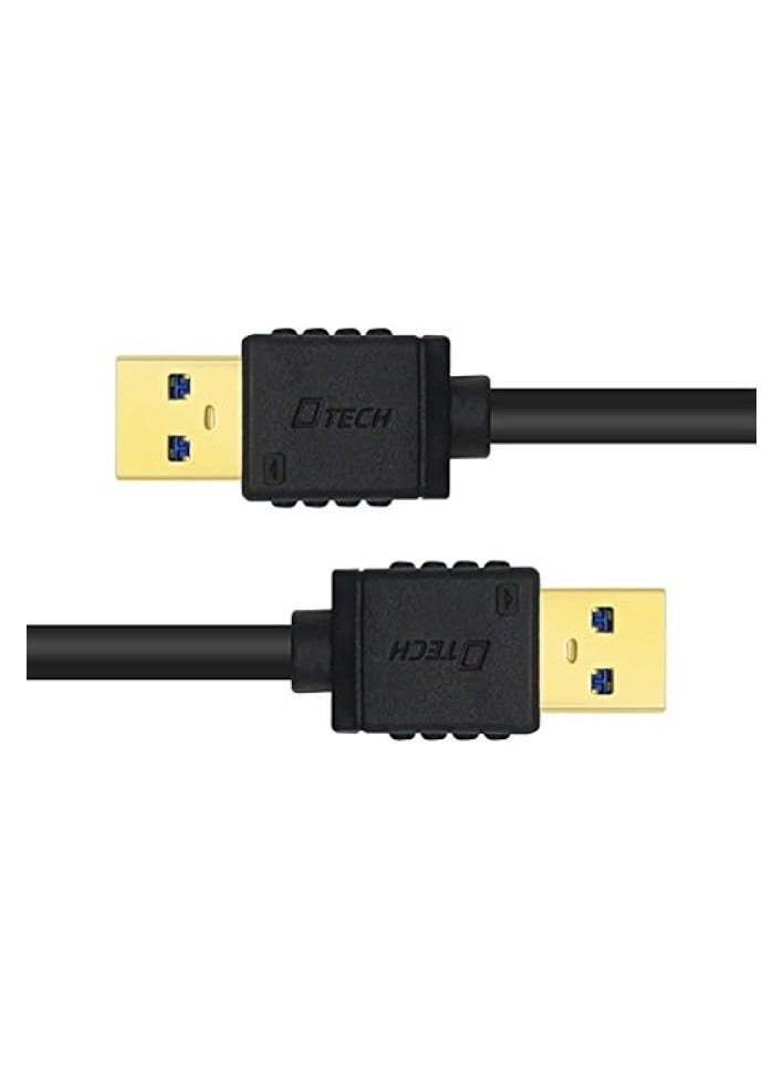 DTech USB Type A 3.0 Cable 6 ft Male to Male High Speed Data Cord in Black - Image 3