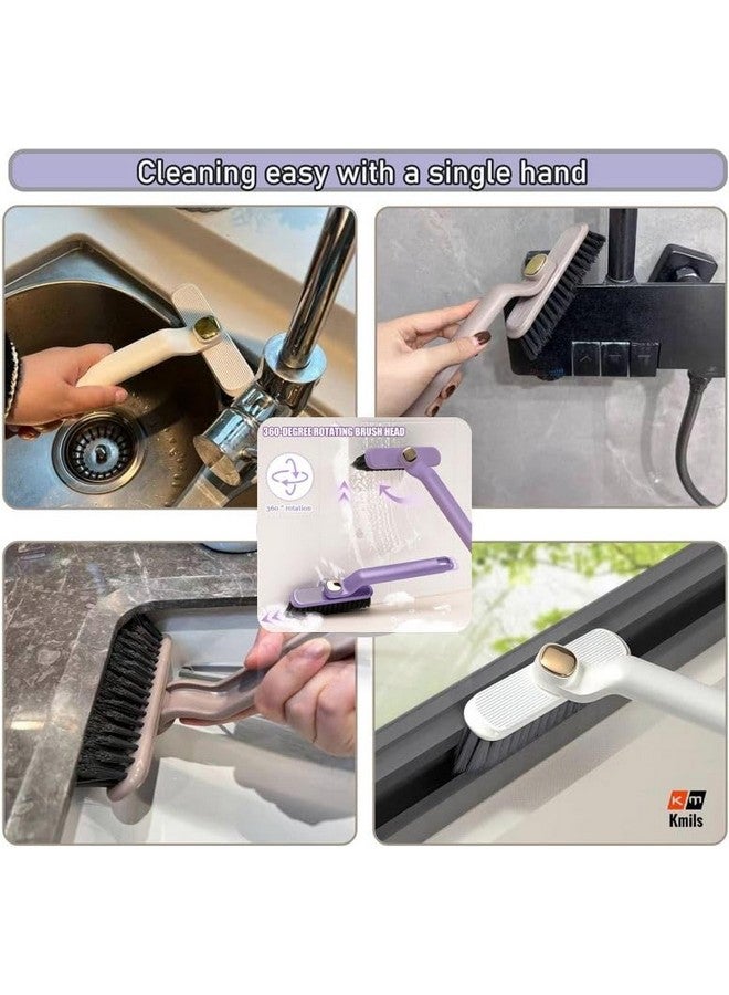 Kmils Multi-Function Bathroom Plastic Cleaning Brush,Tiles Cleaning Brush,Hard Bristle Rotating Crevice Gap Cleaning Brushes For Bathroom,Floor Cleaner Brush(Multi Colour) - Image 3