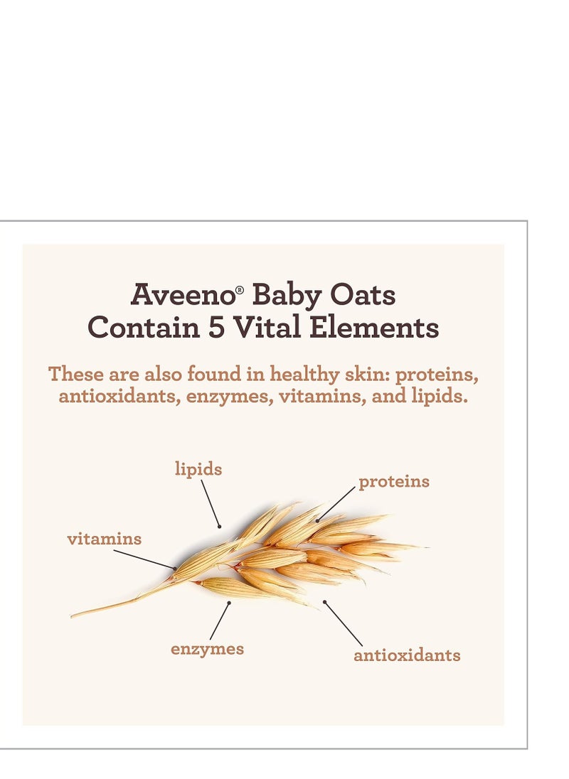 Aveeno Baby غسول الجسم والشامبو اليومي اللطيف من أفينو بيبي بخلاصة الشوفان 2 في 1، غسول استحمام للأطفال وشامبو للشعر، خالٍ من الدموع والبارابين للشعر والبشرة الحساسة، معطر قليلاً، 12 أونصة سائلة  - Image 4