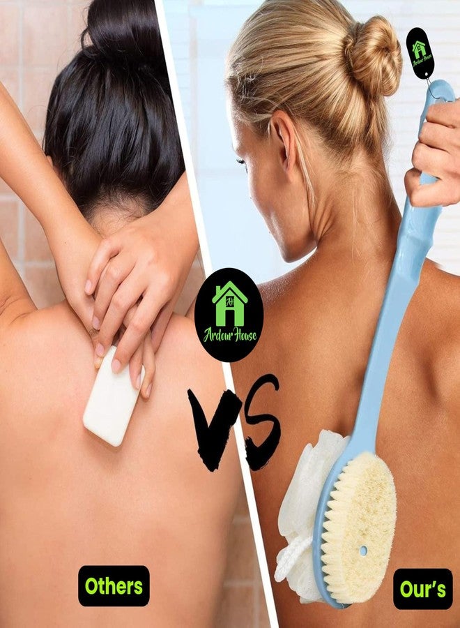 Ardour House 2-in-1 Back Scrubber with Long Handle | Exfoliating Body Brush with Soft Loofah & Firm Bristles | Shower Tool for Deep Cleansing, Dry Brushing & Skin Glow | For Men & Women - Image 4