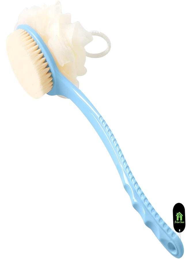 Ardour House 2-in-1 Back Scrubber with Long Handle | Exfoliating Body Brush with Soft Loofah & Firm Bristles | Shower Tool for Deep Cleansing, Dry Brushing & Skin Glow | For Men & Women - Image 1
