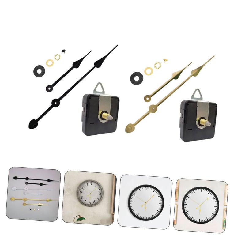 2 Sets DIY Clock Movement Mechanism Kit Replacement Parts For Home Office Classroom - Image 5