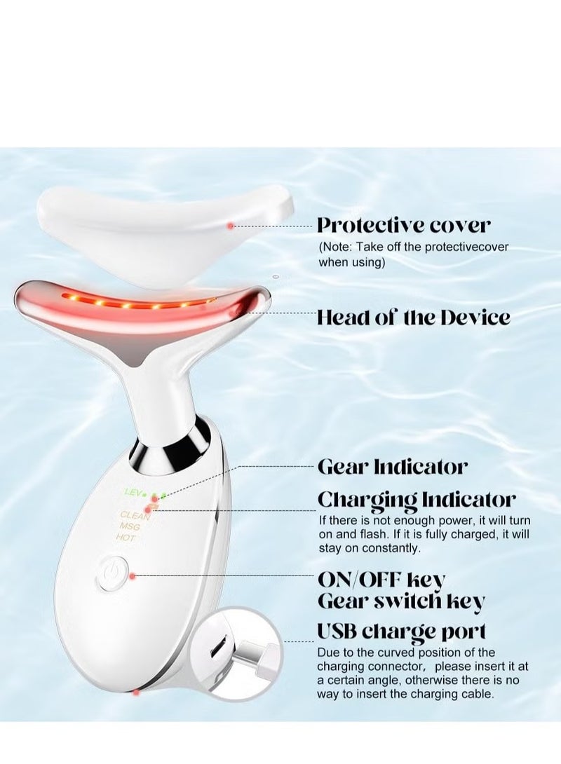 JAJEEK Rechargeable Face & Neck Massager with 3 Color Modes – Sculpting Vibration for Double Chin, Anti-Aging, and Skin Firming | Portable & Relaxing - Image 2