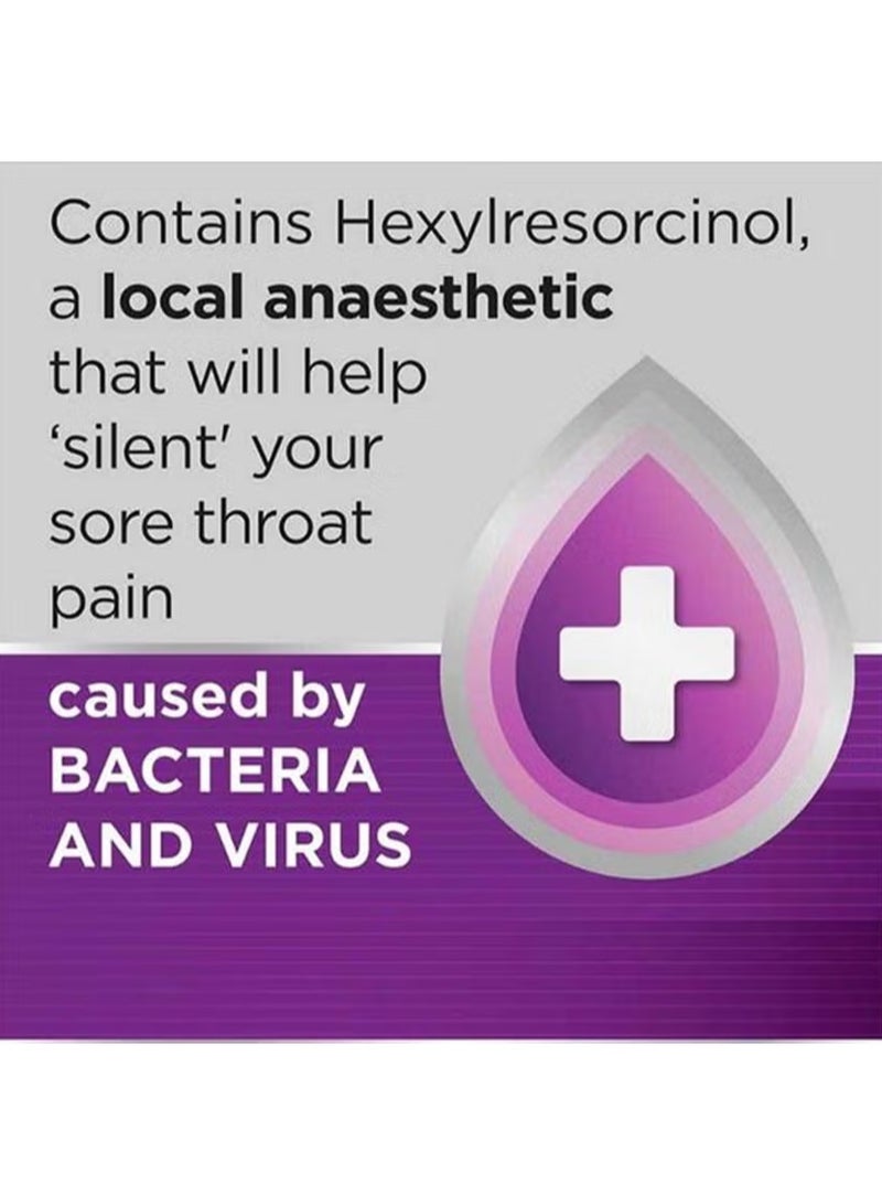 Strepsils Extra Blackcurrant Lozenges 24's – Sore Throat Relief – Soothing Throat Lozenges - Image 4