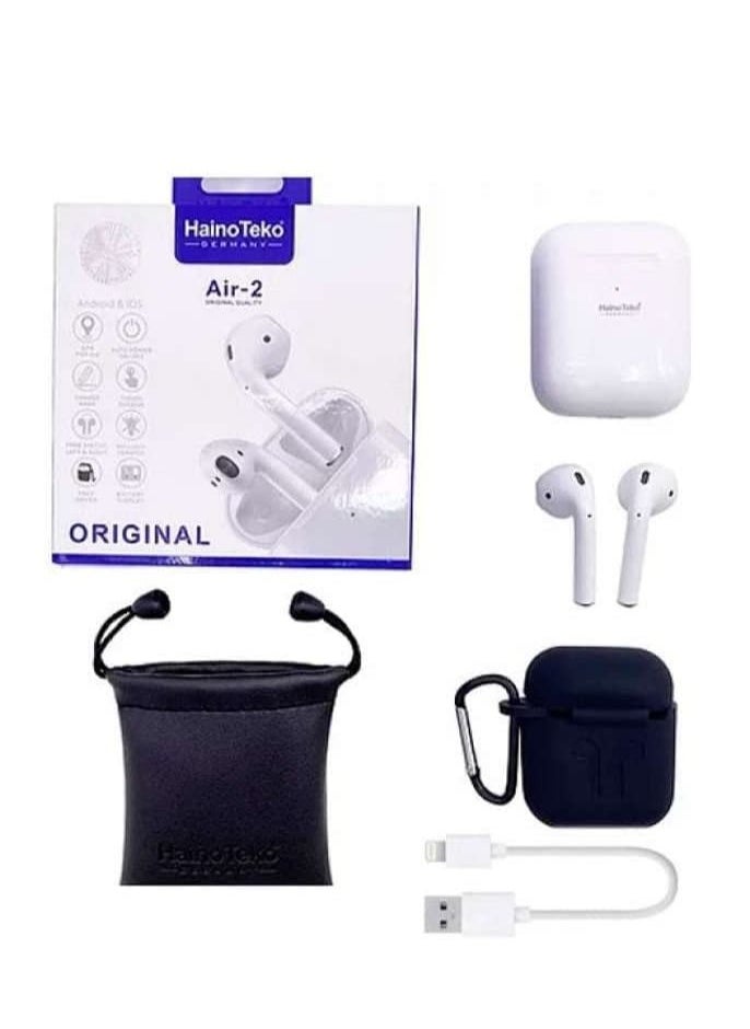 Generic Generic Hainoteko Air2 Wireless Earbuds, Bluetooth 5 Headphones in Ear with Charging Case, Hands-Free Headset with Mic, Touch Control, for iPhone and Android  - Image 2