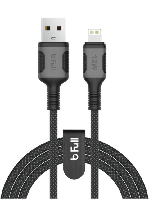 bFull  120CM Lightning Cable – Durable Braided USB to Lightning Charger with 12W Power Output and Standard Data Transfer for iPhones, iPads, and Apple Devices