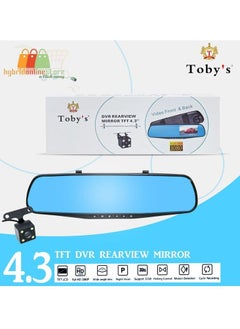 Toby's TFT 4.3'' HD 1080P Dual Lens Car DVR Dash Video Cam Auto Mirror Camera Video Recorder