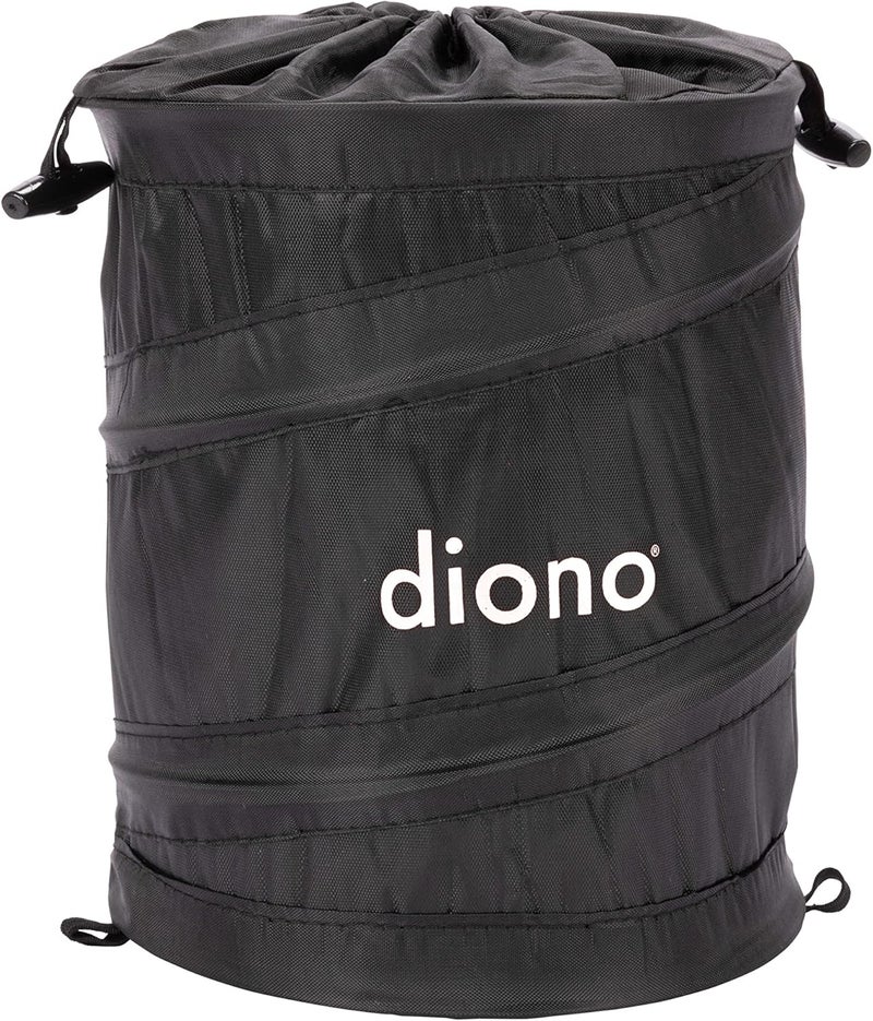 Diono Pop-up Trash Bin, Collapsible Car Trash Can Portable, Small, Leak Proof, Perfect For Keeping Car Clean, Black - Image 1
