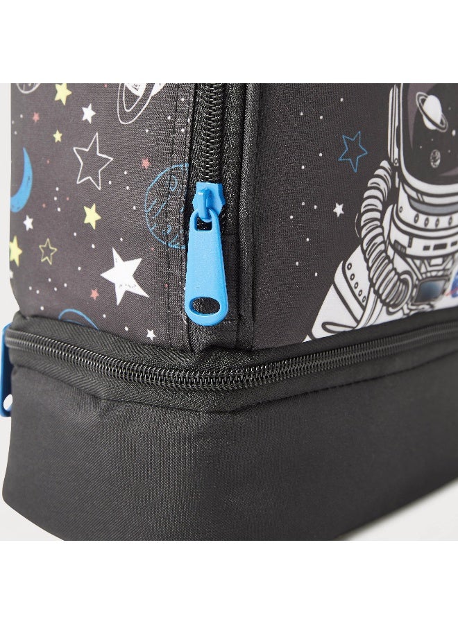 Must Lunch Bag - Astronaut - Collection - 2Cmprt (Polyester) Black \ 24X12X20 - Image 3