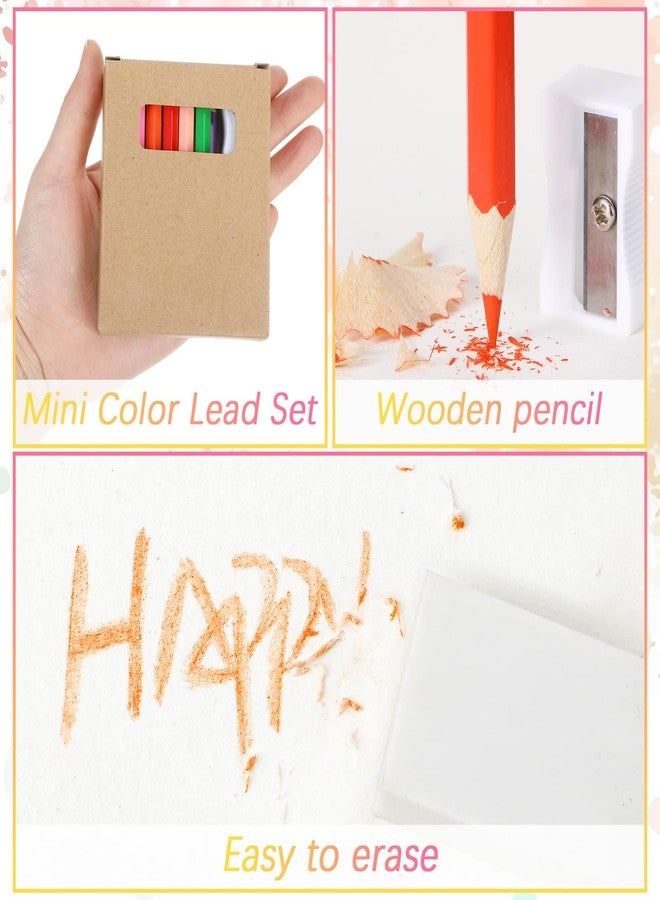 Noveread 576 Pcs/ 48 Boxes Christmas Mini Colored Pencils Bulk for Kid 3.5 Inch Short Drawing Colored Pencil with Sharpener Eraser for Christmas Children Painting Classroom Gifts Party Supplies - Image 3