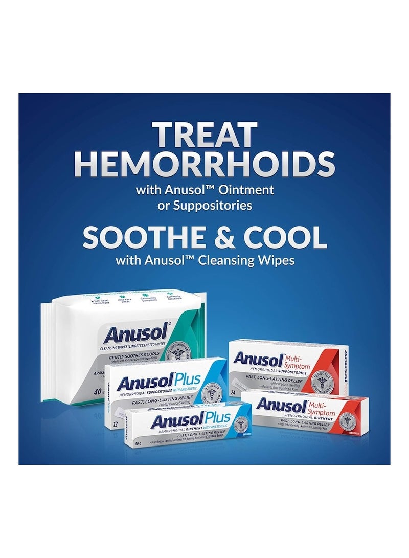Anusol Multi-Symptom Hemorrhoidal Suppositories 24 Count - Image 2