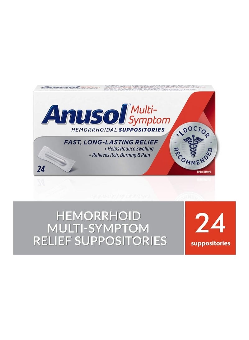 Anusol Multi-Symptom Hemorrhoidal Suppositories 24 Count - Image 5