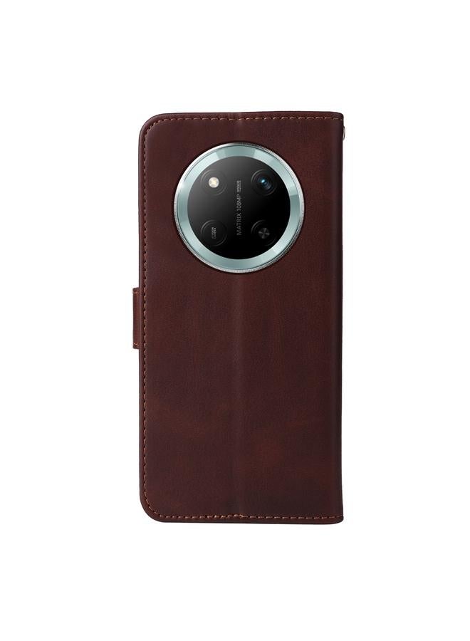 اس-توب جراب هاتف Honor X9c / Magic7 Lite الكلاسيكي المصنوع من جلد العجل القابل للطي - Image 3