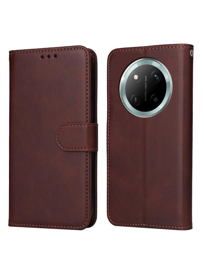 اس-توب جراب هاتف Honor X9c / Magic7 Lite الكلاسيكي المصنوع من جلد العجل القابل للطي - Image 1