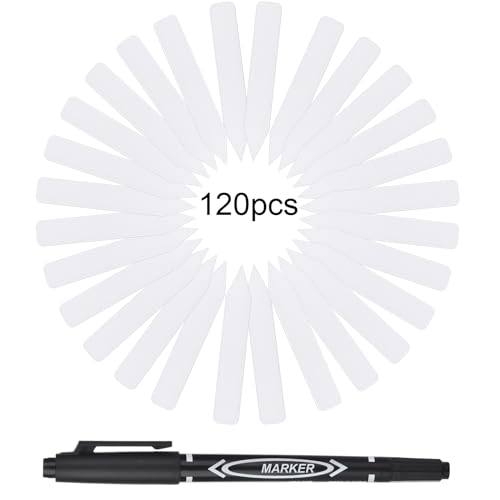 Darfukei Plant Labels 120PCS, Darfukei Outdoor Waterproof Garden Markers, Plastic Nursery Seed Plant Tags with Bonus a Permanent Marking Pen, Gardening Gifts for Women Men… - Image 3
