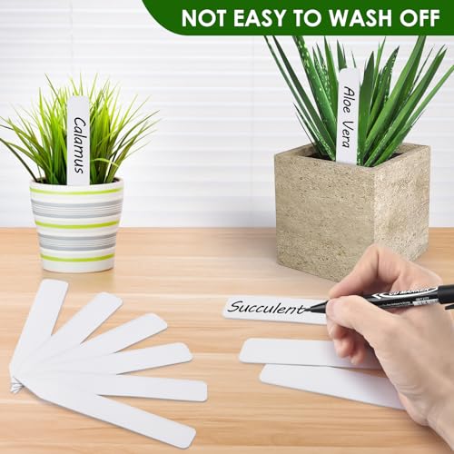 Darfukei Plant Labels 120PCS, Darfukei Outdoor Waterproof Garden Markers, Plastic Nursery Seed Plant Tags with Bonus a Permanent Marking Pen, Gardening Gifts for Women Men… - Image 4
