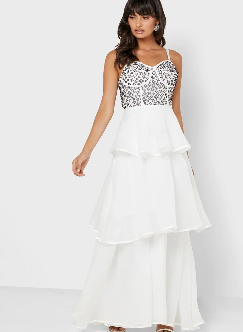 True Decadence Layered Cami Strap Dress