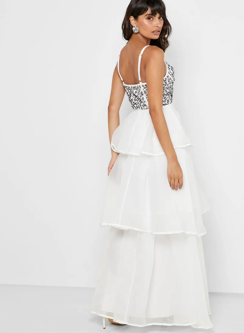 True Decadence Layered Cami Strap Dress