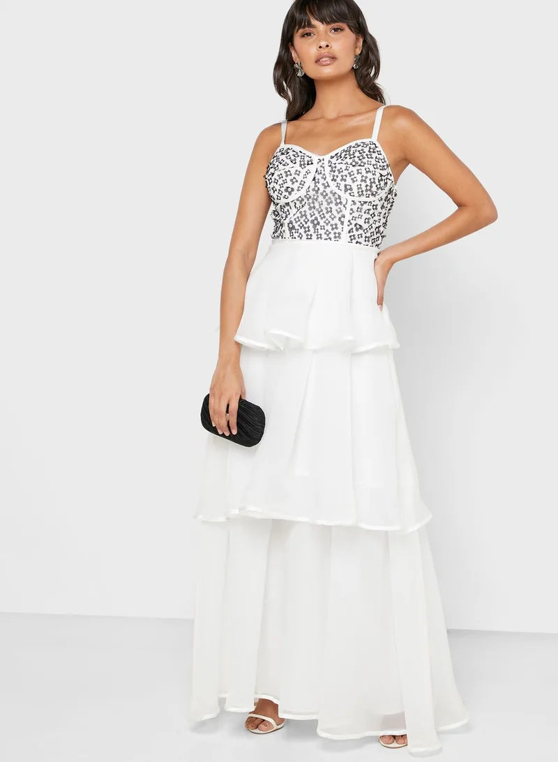 True Decadence Layered Cami Strap Dress