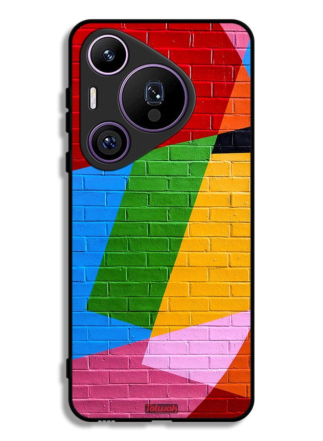 Tolwak Huawei Pura 70 Pro Protective Case Cover Colorful Wall Painting - Image 1
